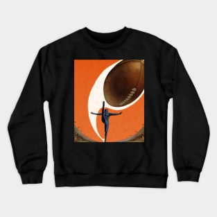 Vintage Sports, Football Player Kicking the Ball Crewneck Sweatshirt